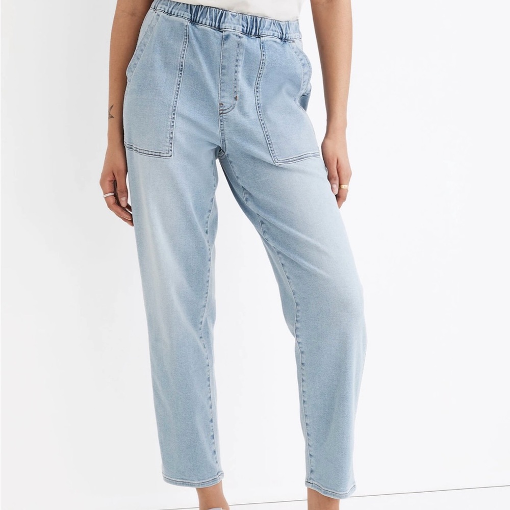 Madewell Pull-On Relaxed Jeans Bellview Wash Size M